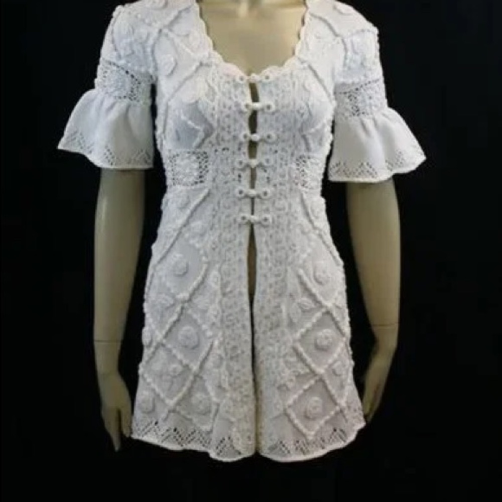 Limehouse sweater coat knitted and knotted